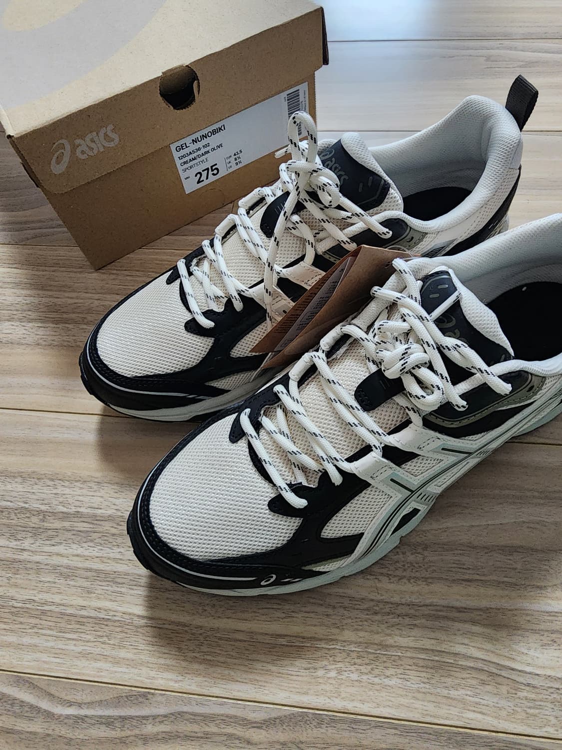 아식스젤누노비키크림운동화스니커즈275 상품이미지2