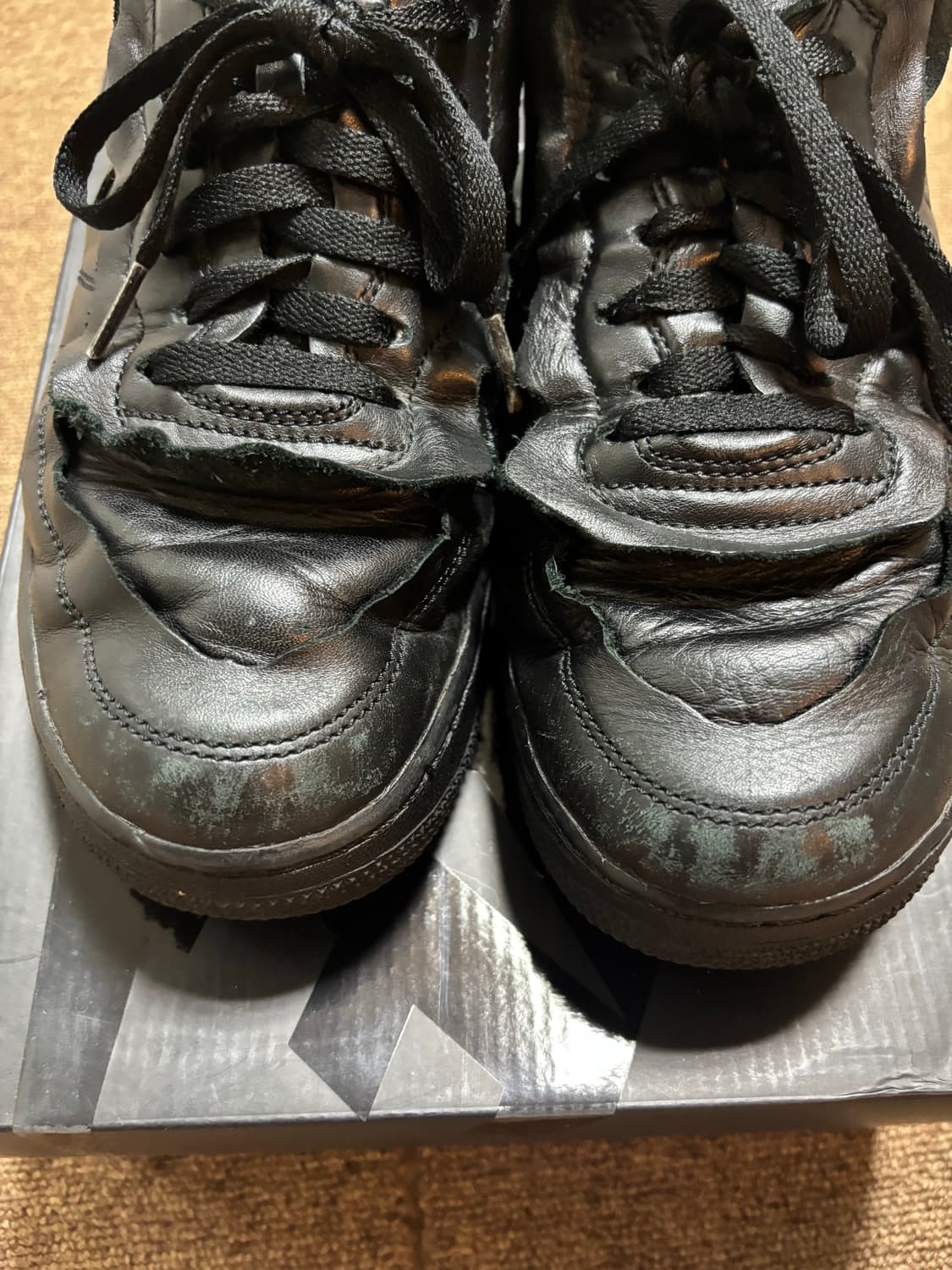 꼼데가르송(CDG) 나이키 에어포스 미드 블랙 270 상품이미지6