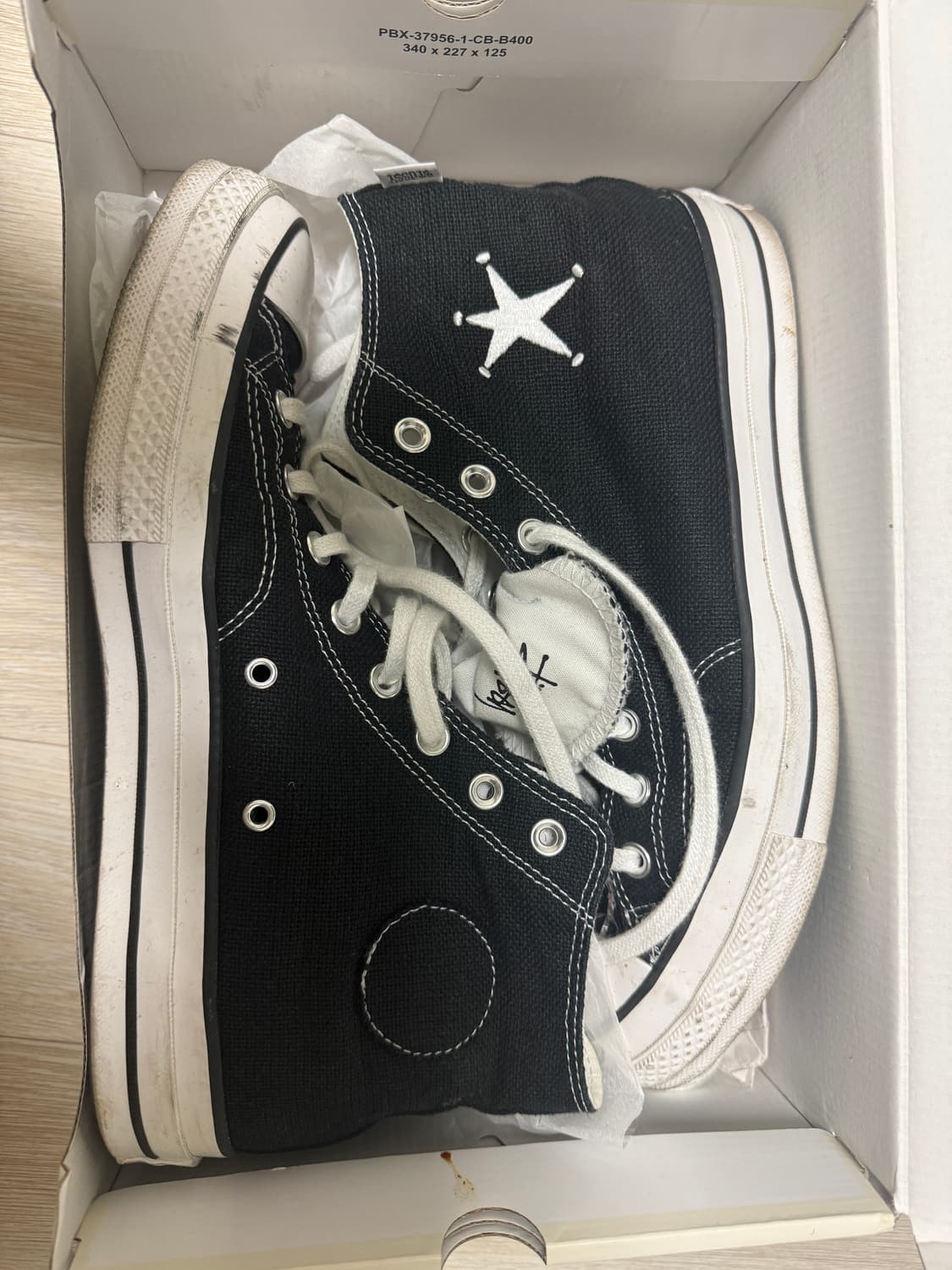 컨버스 x 스투시 척 70 하이 블랙 상품이미지3