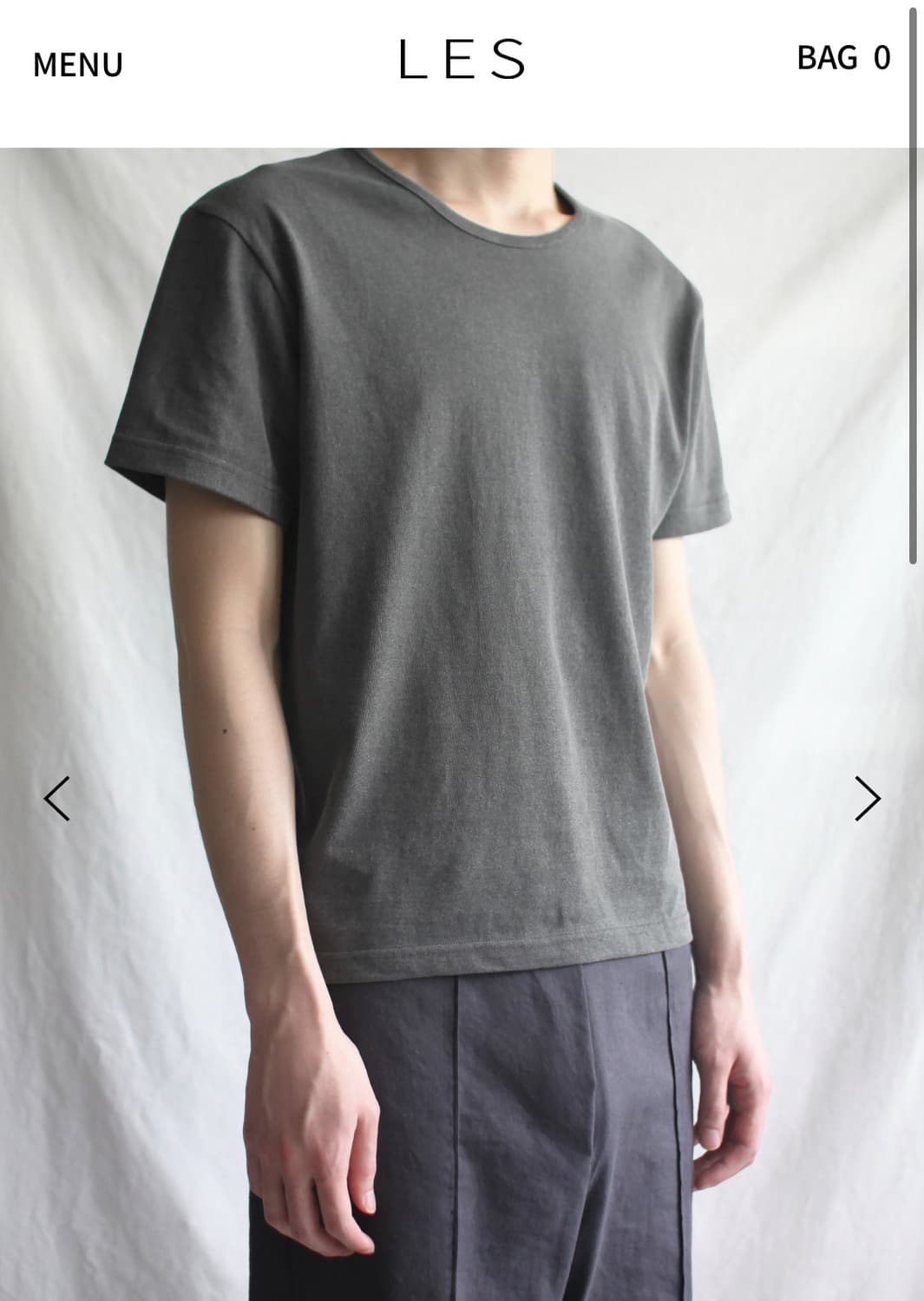 Les Brev T-shirt 반팔 차콜 상품이미지2