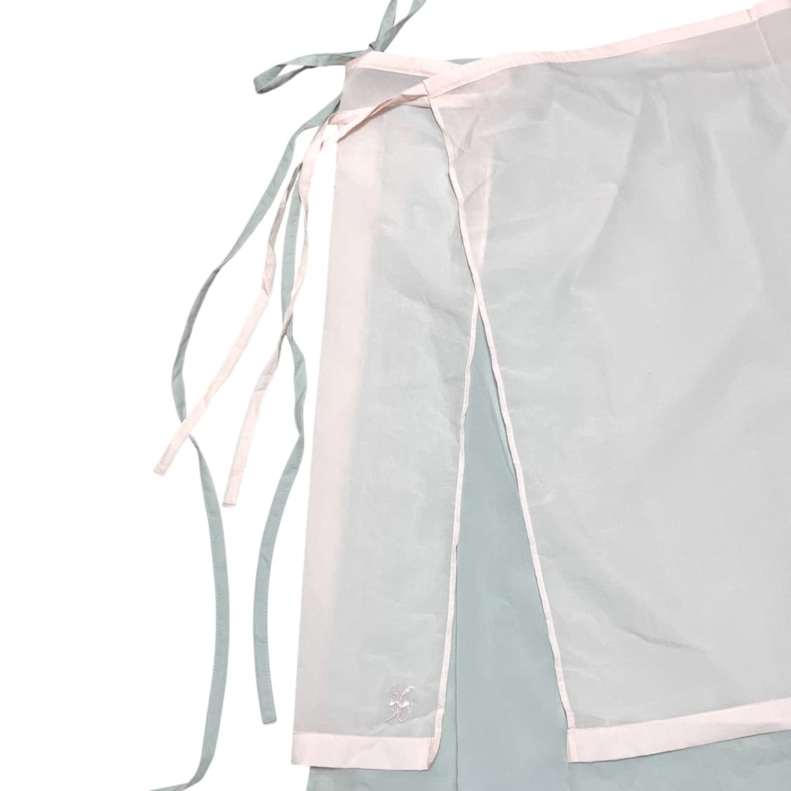 Sheer See-Through Layered Wrap Skirt 상품이미지2