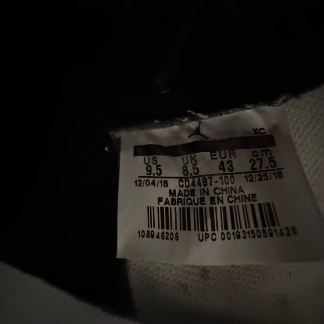 나이키 에어 조던 1 트래비스 스캇 모카 하이 275mm 상품이미지6