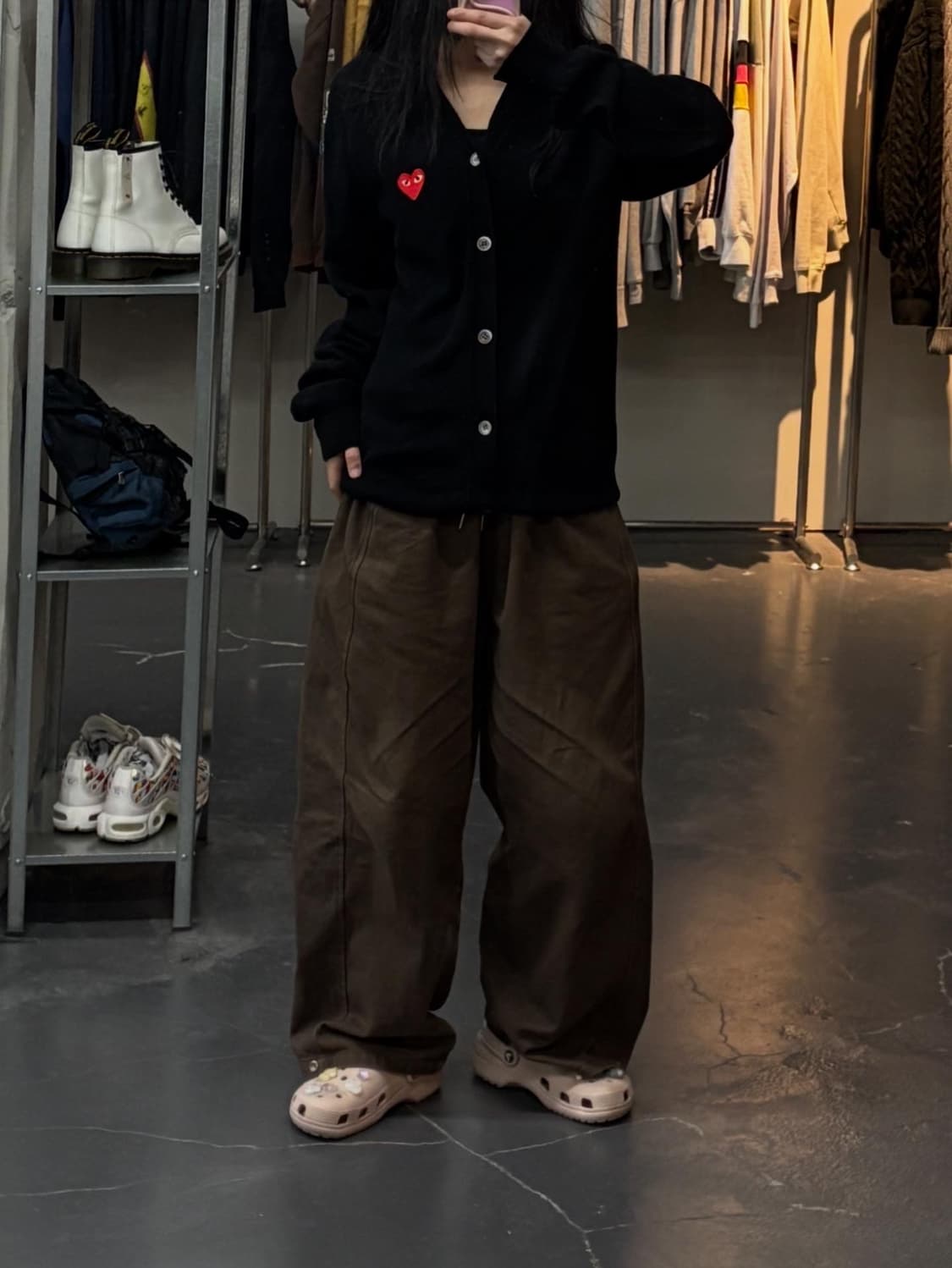 꼼데가르송플레이 블랙 레드와펜 모 가디건 A2969 상품이미지1