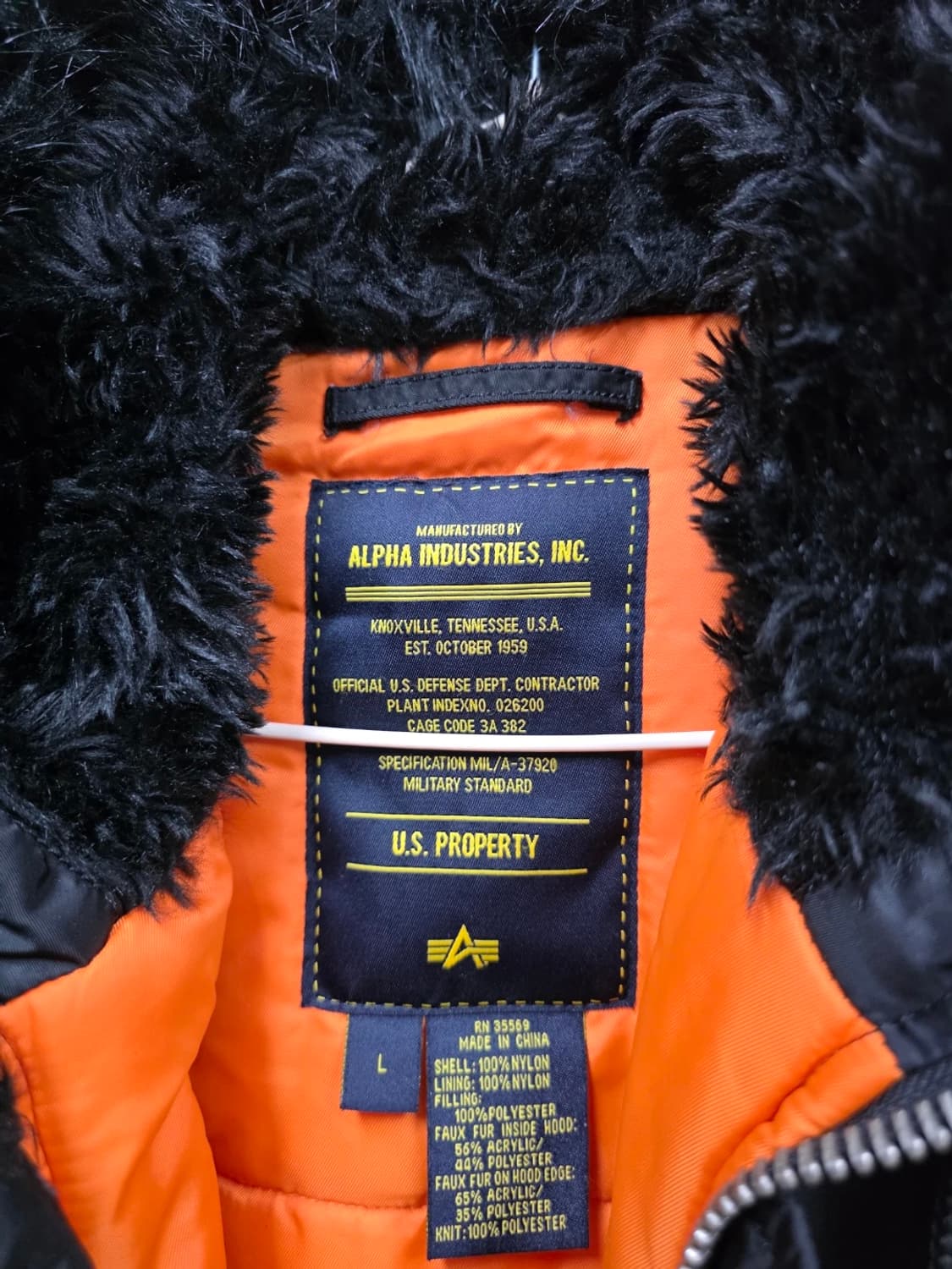 알파인더스트리 N3B 파카 야상 블랙 L 상품이미지2