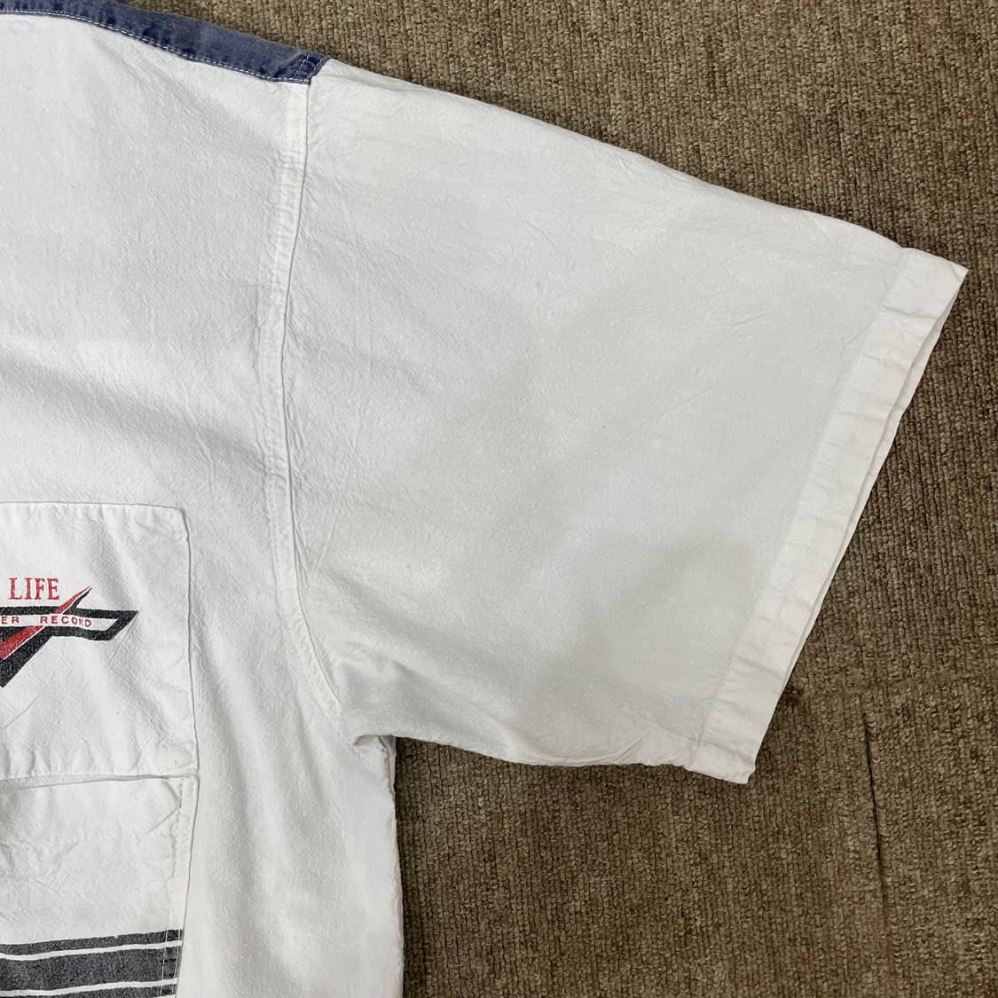 (Free) 90-00's patchwork racing shirt 반팔 상품이미지5