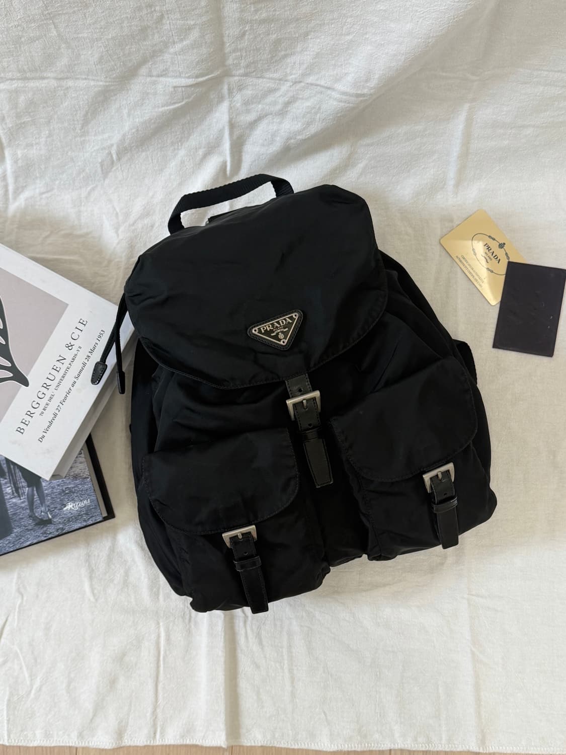 정품 프라다 포코노 나일론 백팩 블랙 미디움 상품이미지5