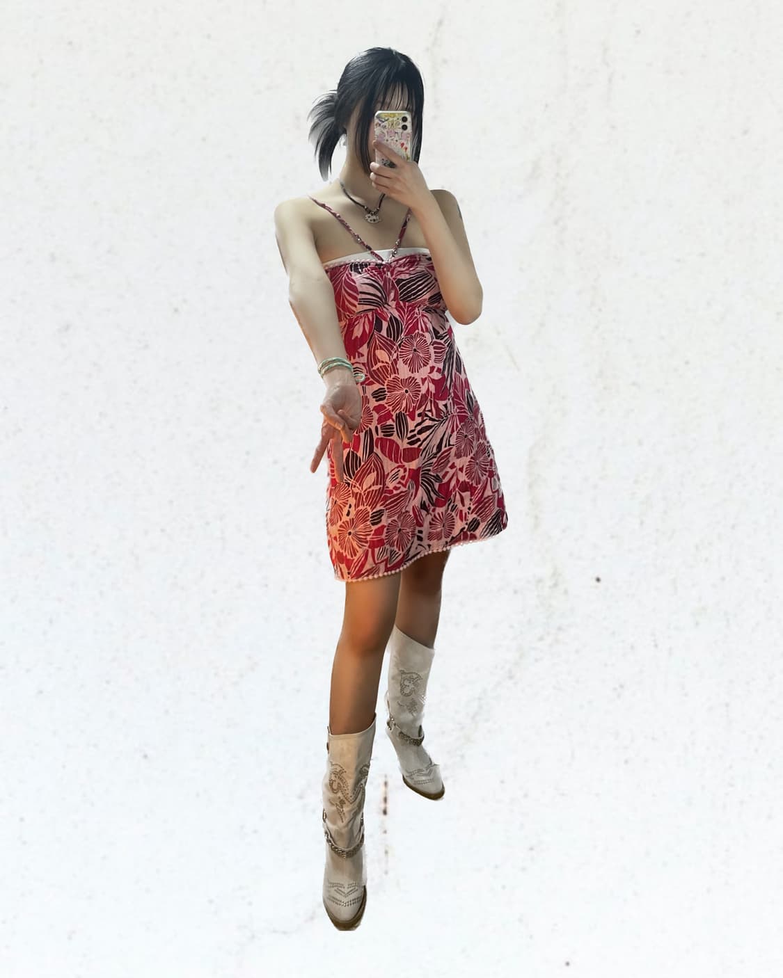 pink gyaru sleeveless ops 상품이미지1