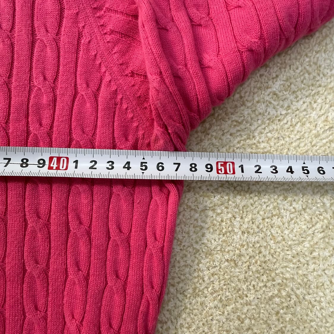 [S] US폴로 여성 핑크 케이블 니트 1231T1 상품이미지6