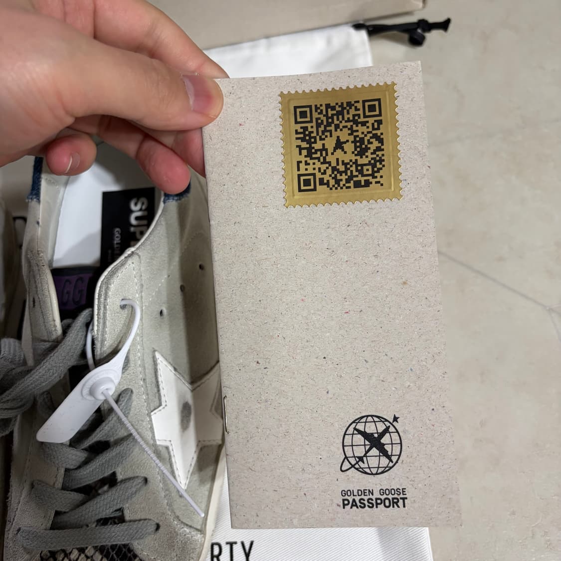 새상품(230)골든구스 슈퍼스타 스웨이드 블루 화이트 36 상품이미지7