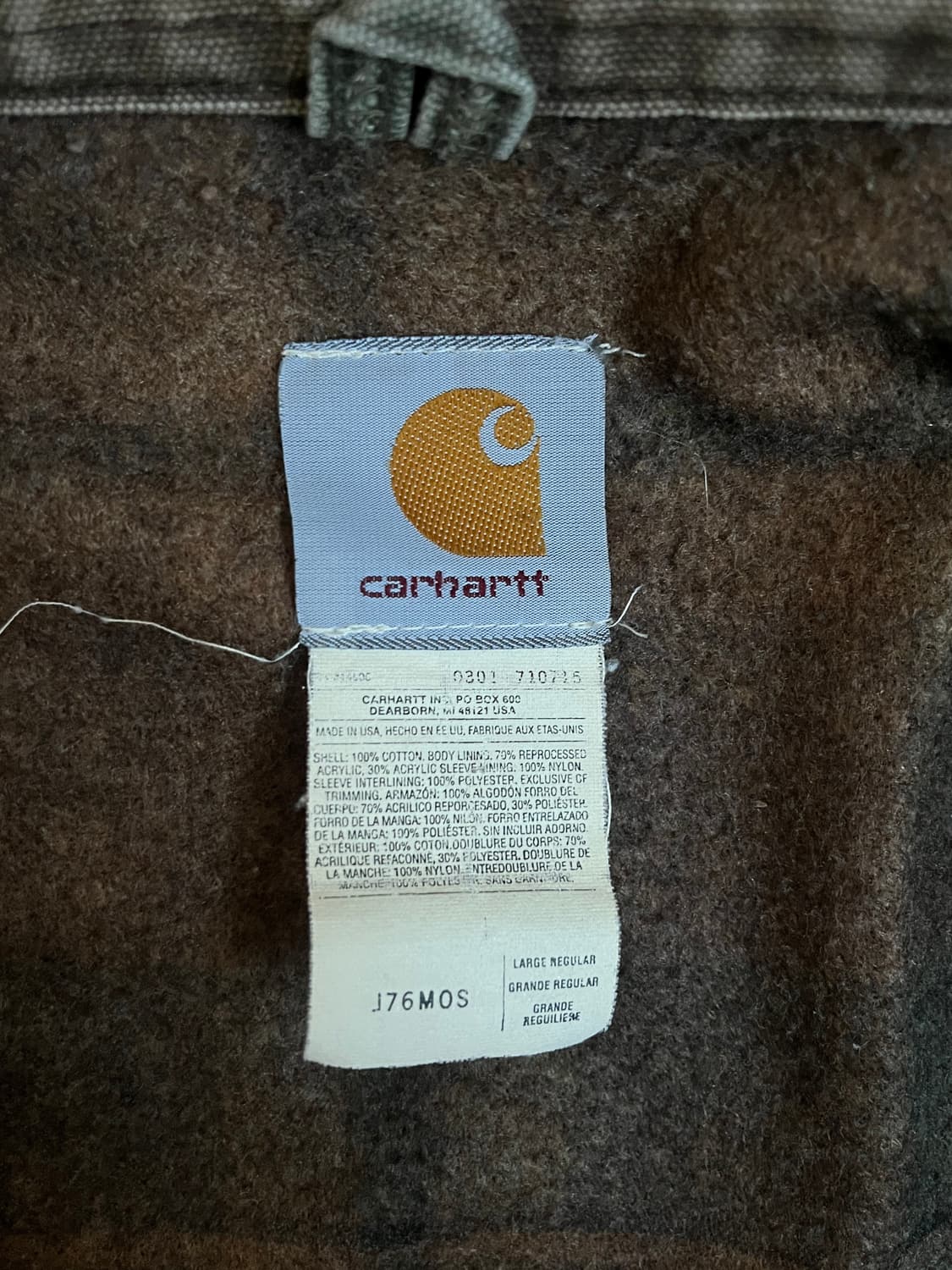 [L] 칼하트 J76 MOS 디트로이트 자켓 J97 상품이미지6