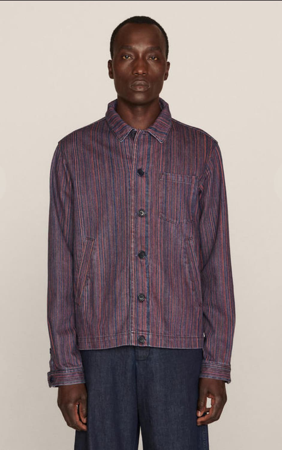 YMC 스트라이프 셔츠 재킷 L사이즈 상품이미지2