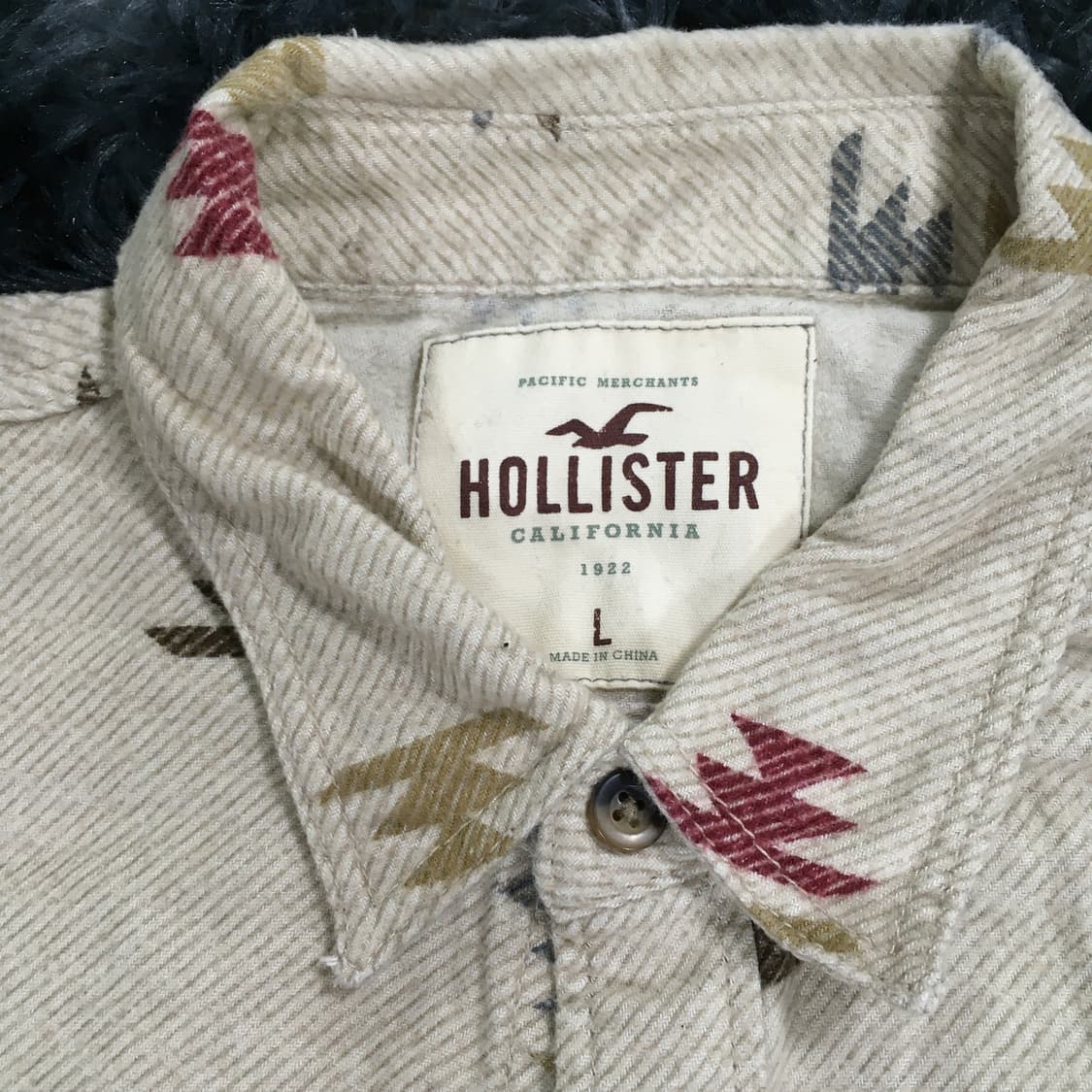 투티/A10 HOLLISTER 노르딕 긴팔 베이지 패턴 셔츠 상품이미지2