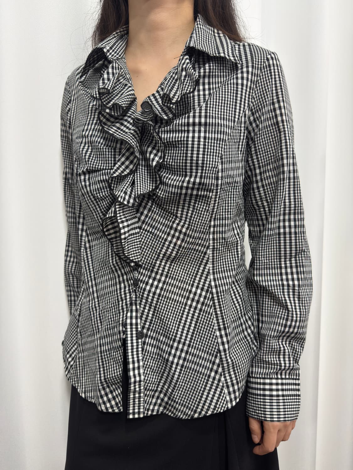 check frill shirt 상품이미지2