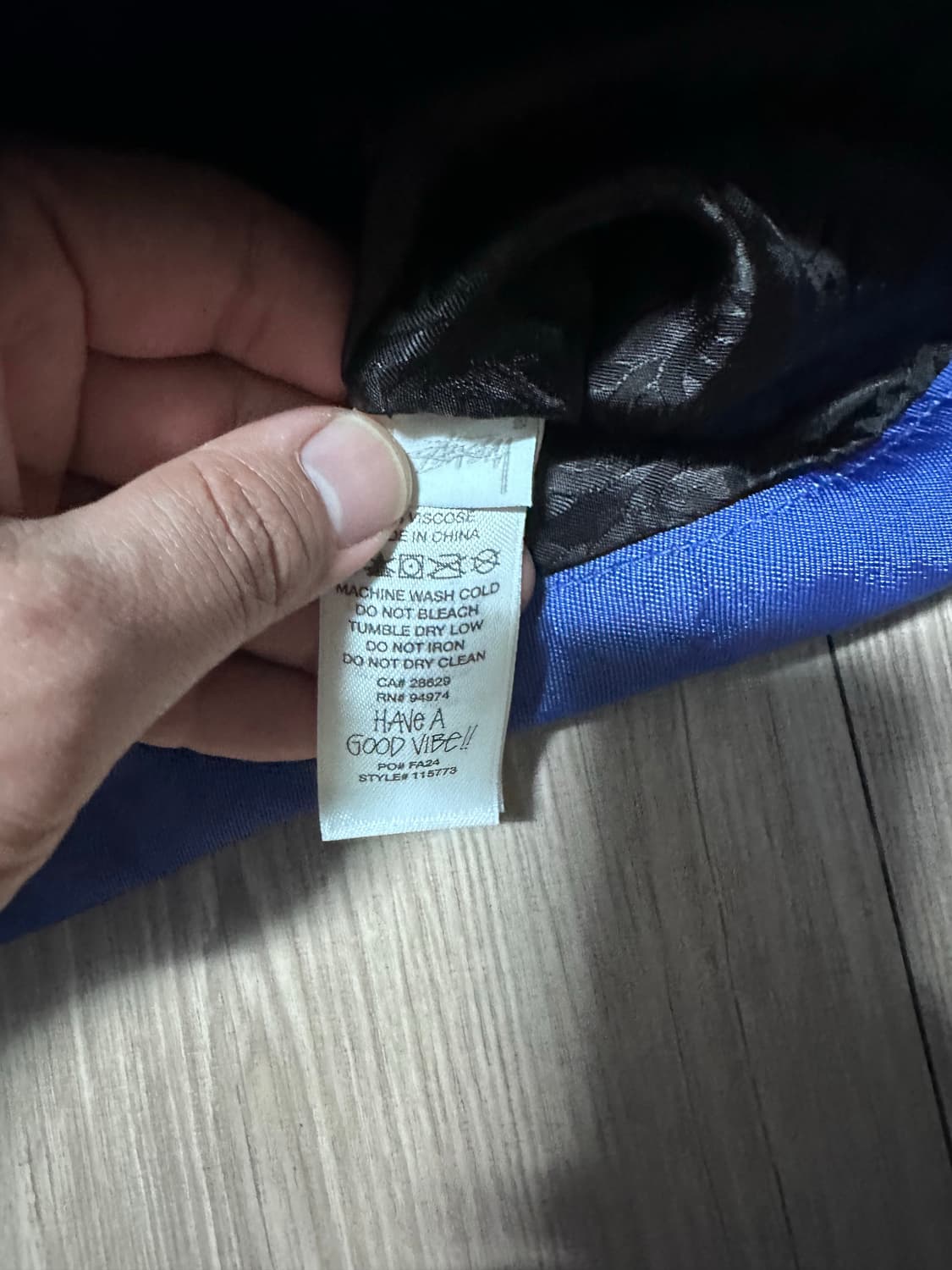 스투시 SS 링크 나일론 클럽 자켓 로얄 XXL 상품이미지3