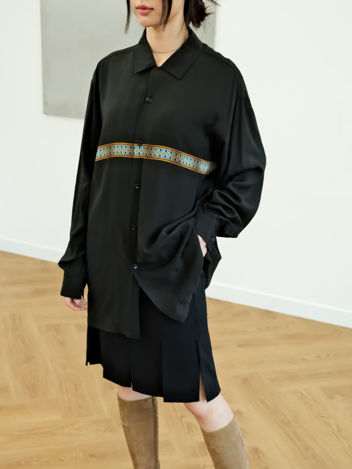 JPN 절개 트임 미디 스커트 24  상품이미지3