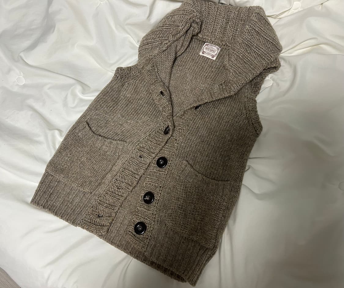 빈티지 모리 버튼 조끼 베스트 상품이미지3