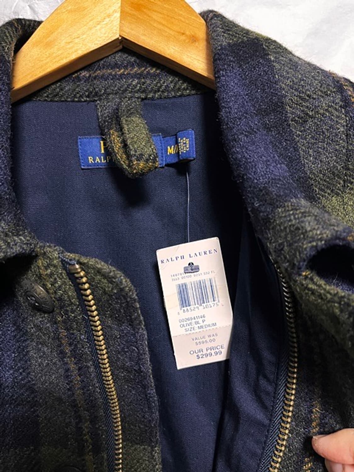 새제품2개 레어템 폴로랄프로렌 알파카 울 헌팅 타탄 자켓 큰 M 상품이미지7