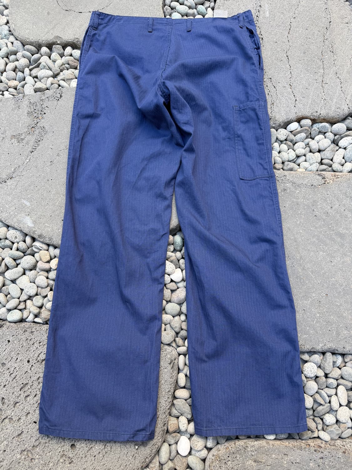 1980s GERMAN HBT INK BLUE 헤링본트윌 프렌치워크팬츠 상품이미지2