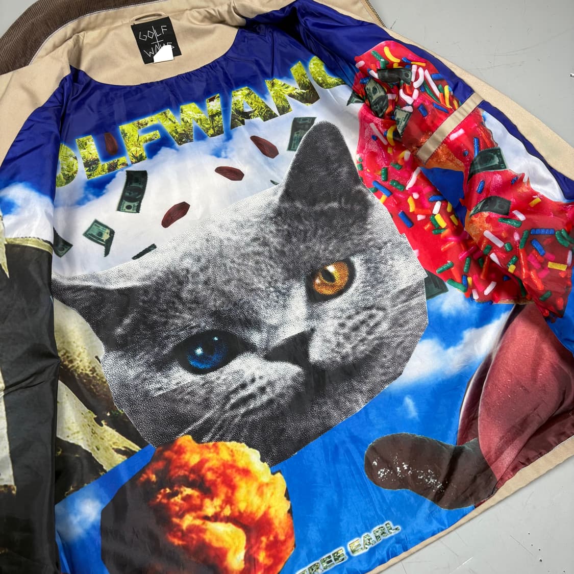 골프왕 베이지컬러 그랜파 블루종 자켓 상품이미지3