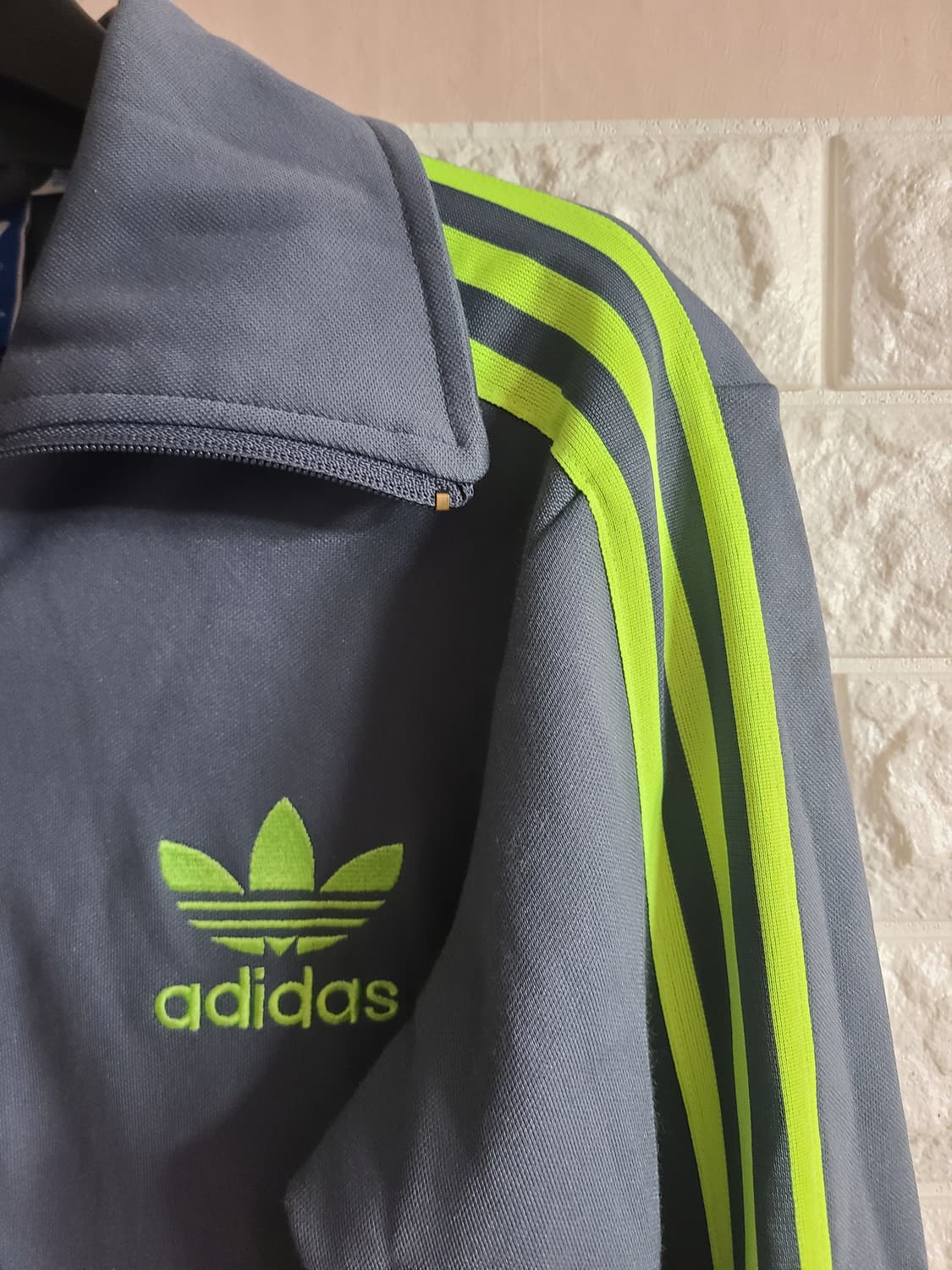 아디다스 삼선 트랙탑 유로파 그레이/형광 상품이미지2