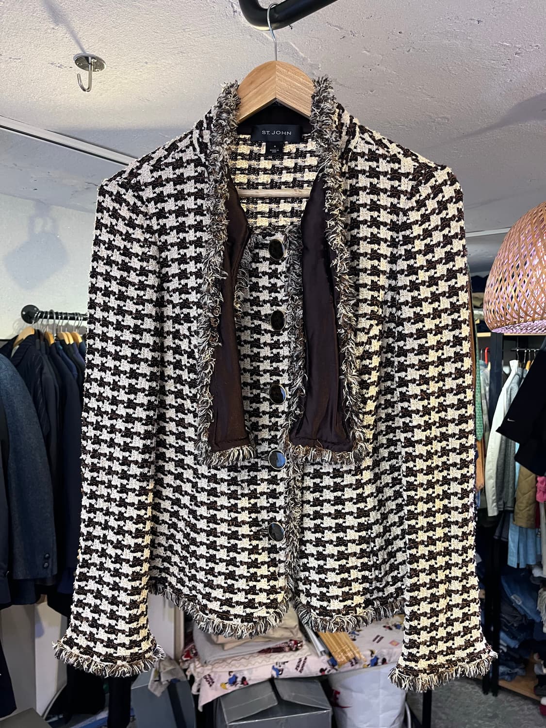 세인트 존 컬렉션 하운즈투스 트위드 자켓 · 미국제 상품이미지4