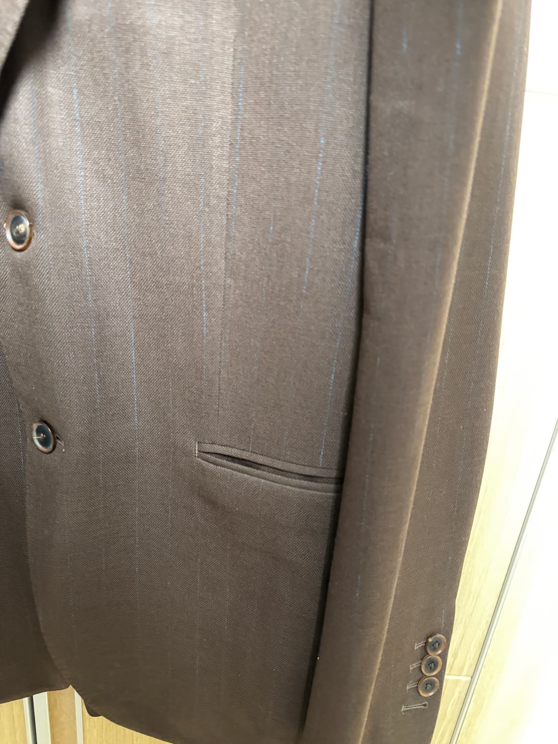 오라리 23ss 하드트위스트 파나마울 스트라이프 자켓 상품이미지4