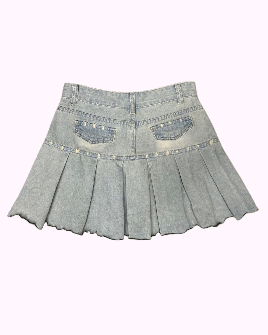 damage pleats denim skirt 상품이미지5