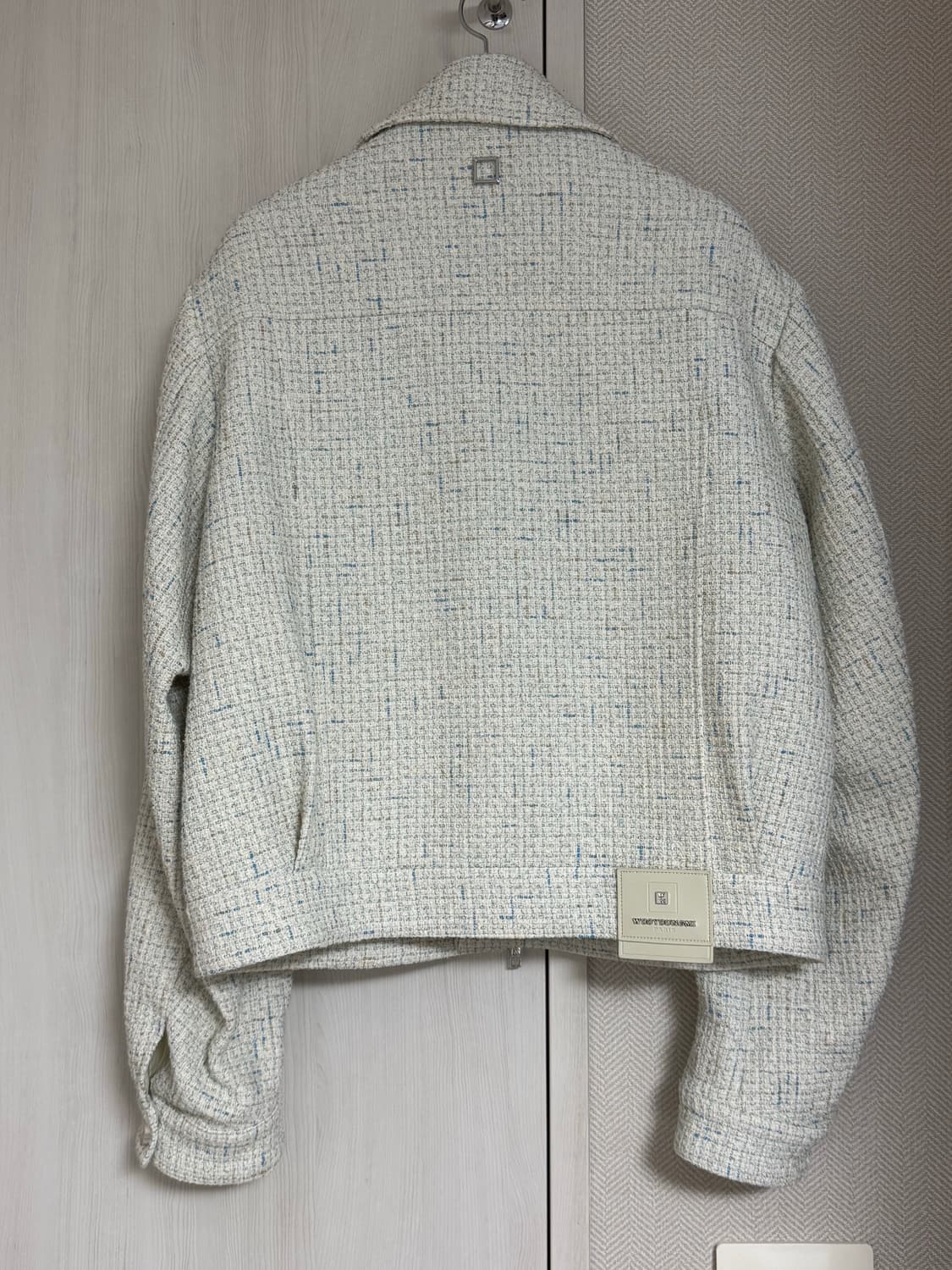 (46) 24ss 우영미 트위드 자켓 화이트 상품이미지2