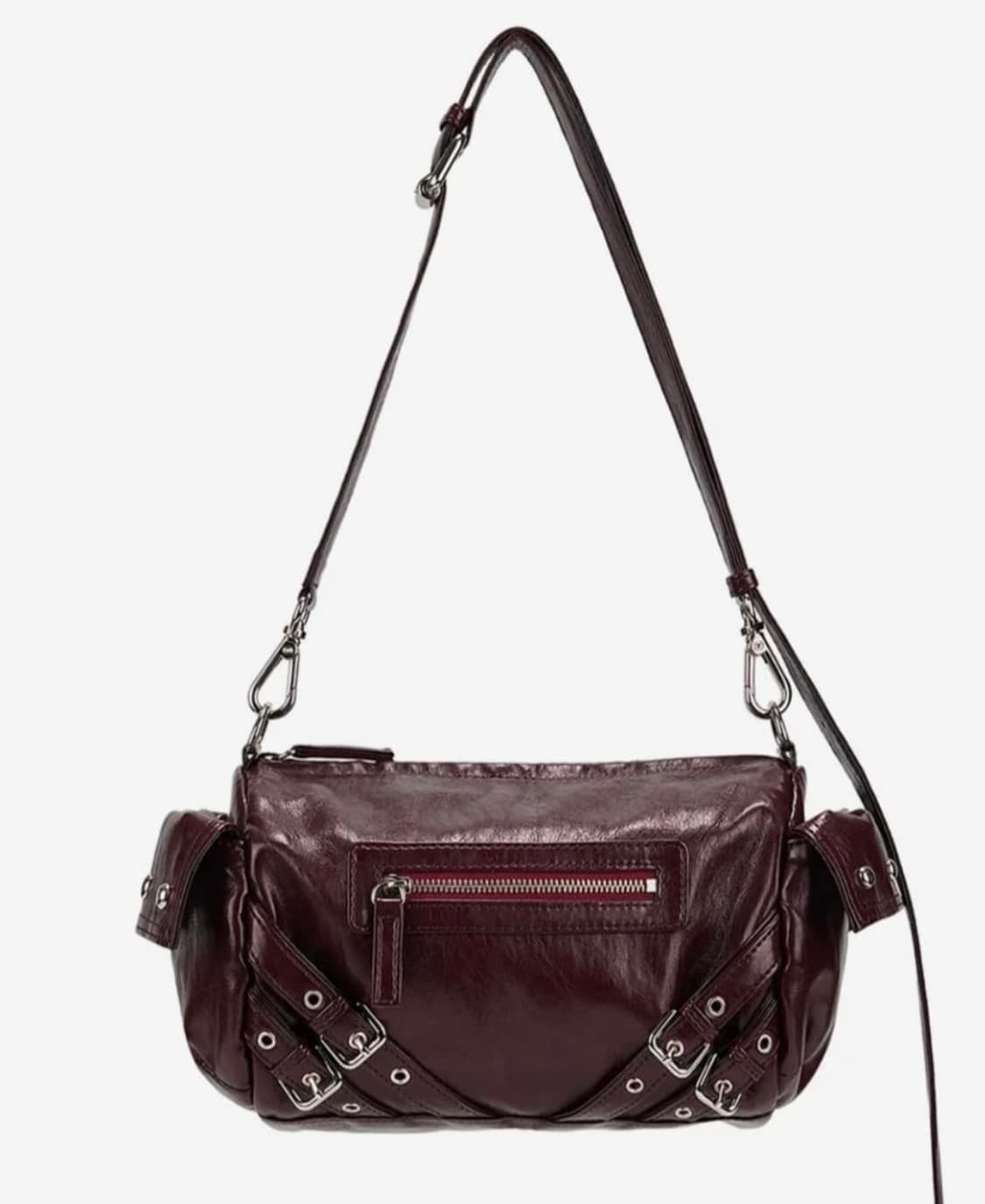 다이닛 스터드 포켓백 버건디 상품이미지1