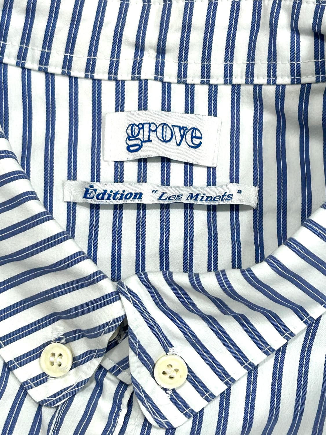 그로브 grove 스트라이프 셔츠 블루 Edition 상품이미지7