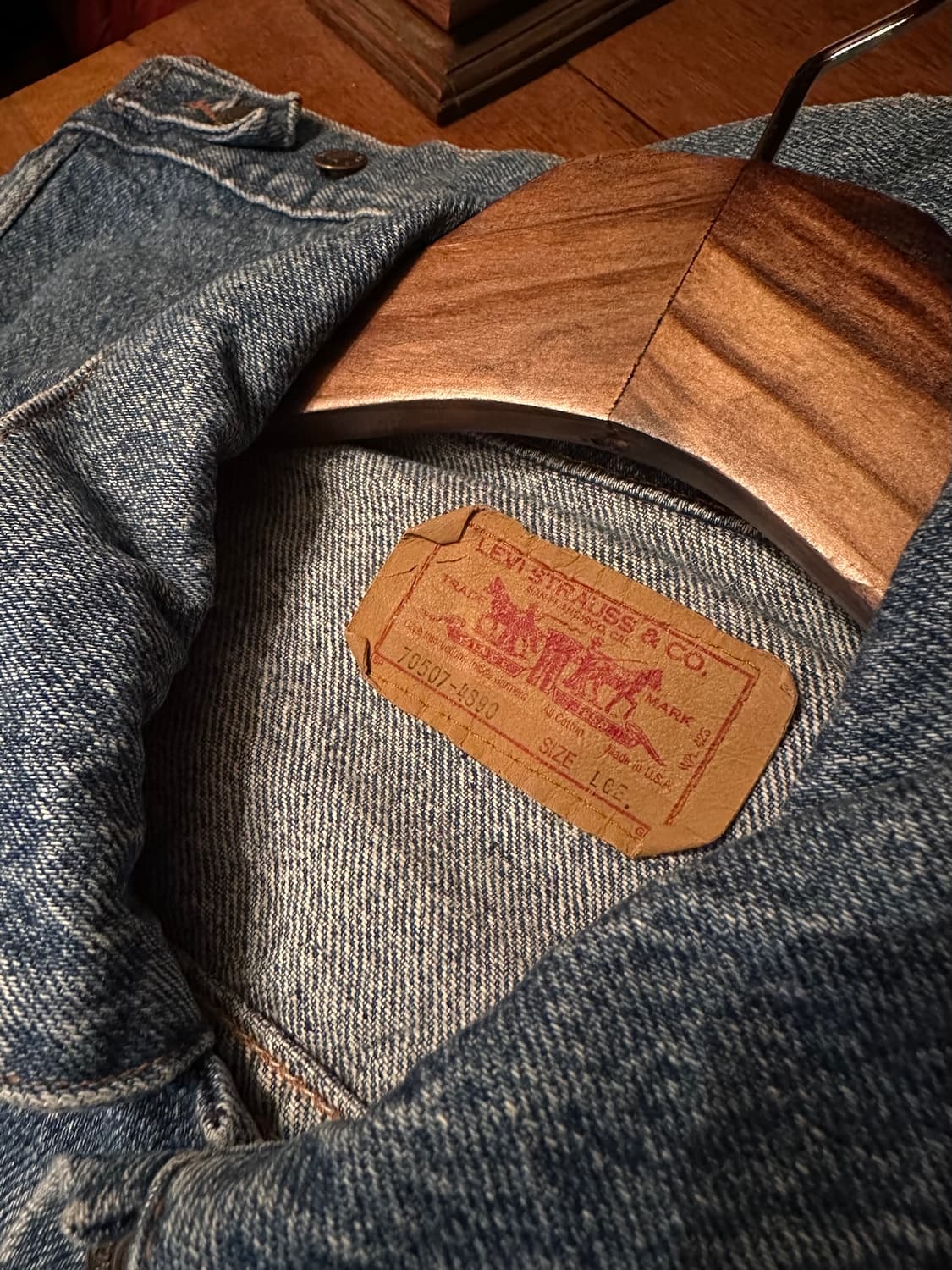 90s USA 빈티지 리바이스 70507 3세대 데님 트러커 자켓 상품이미지6