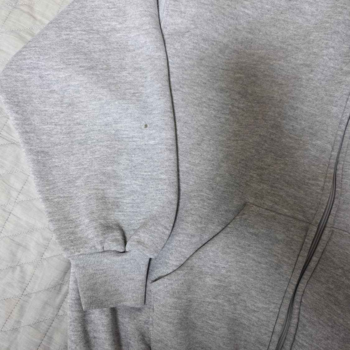 [L] 90s USA 빈티지 러셀 애슬레틱 후드집업 헤더그레이 상품이미지3