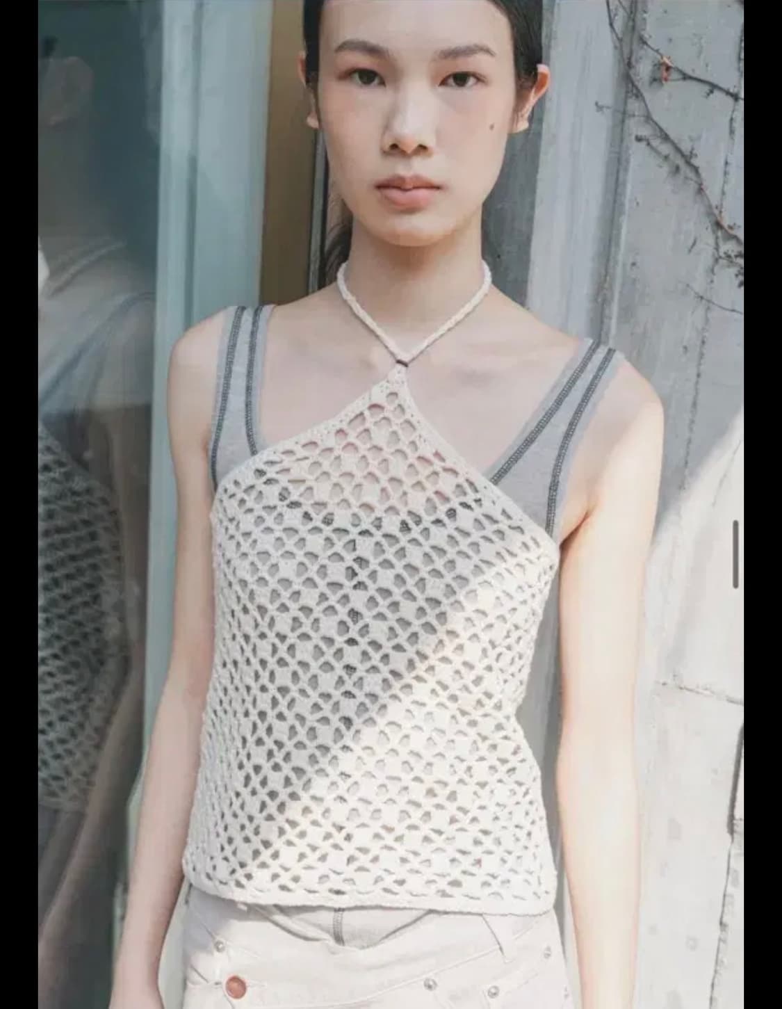 솔티페블 크로셰 니트탑 상품이미지1