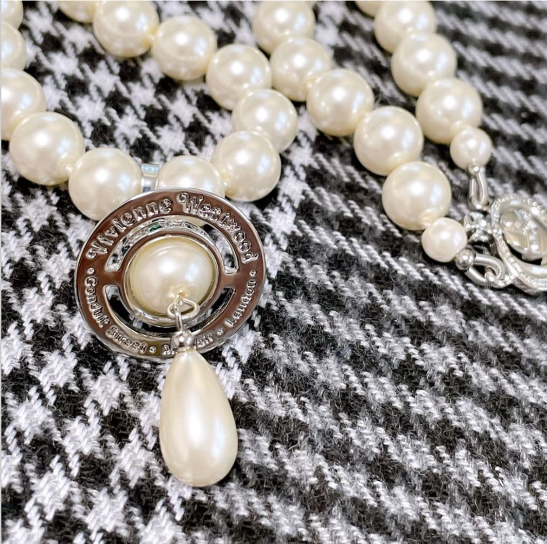 비비안웨스트우드 아카이브 진주펄 멀티컬러 드롭orb 팬던트 초커 목걸이 상품이미지2