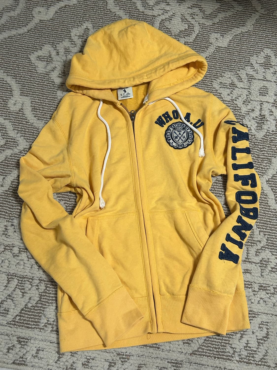 대장 후아유 사이드로고 후드집업 노랑 노란색 옐로우 상품이미지1