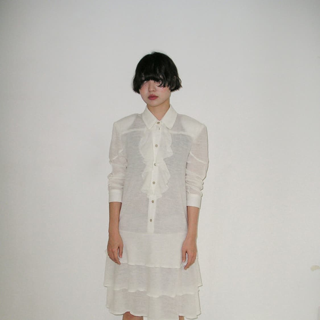 에옹쓰 grunge wool frill dress 상품이미지1