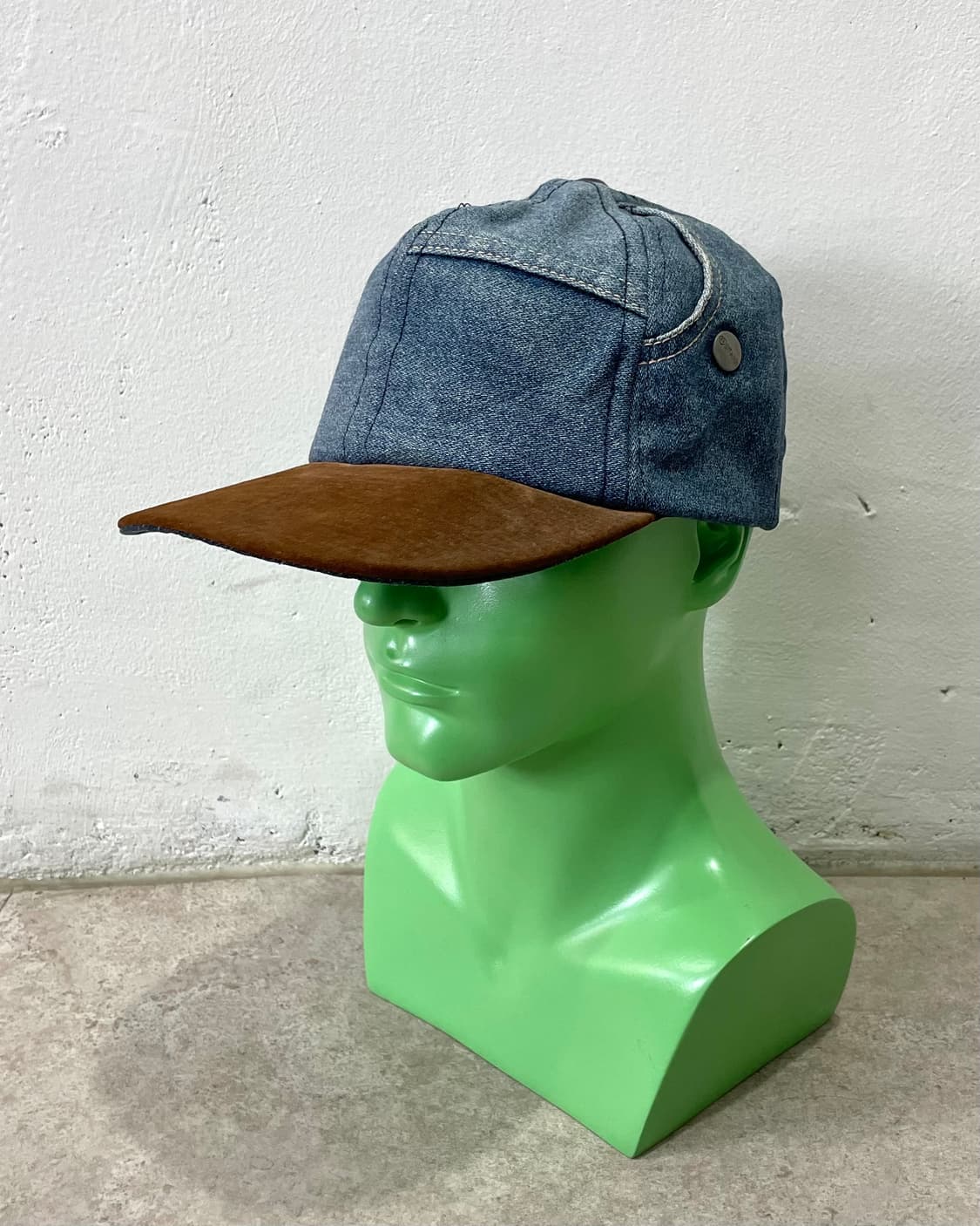 denim patchwork brown cap hat  상품이미지1