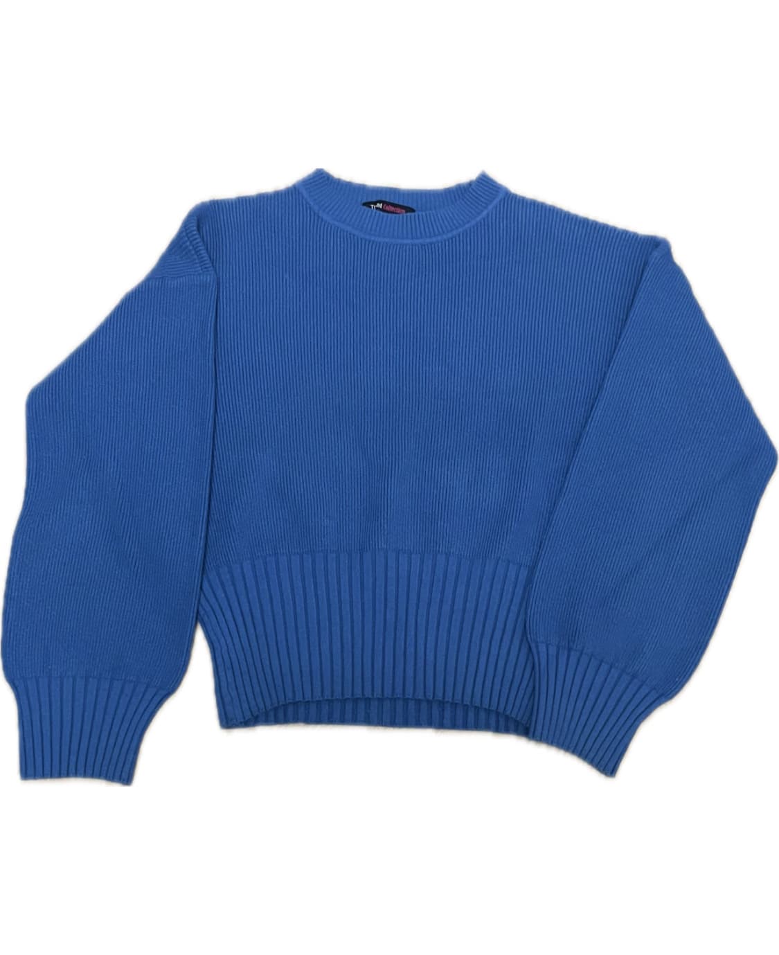 파란색 골지 니트 상품이미지1