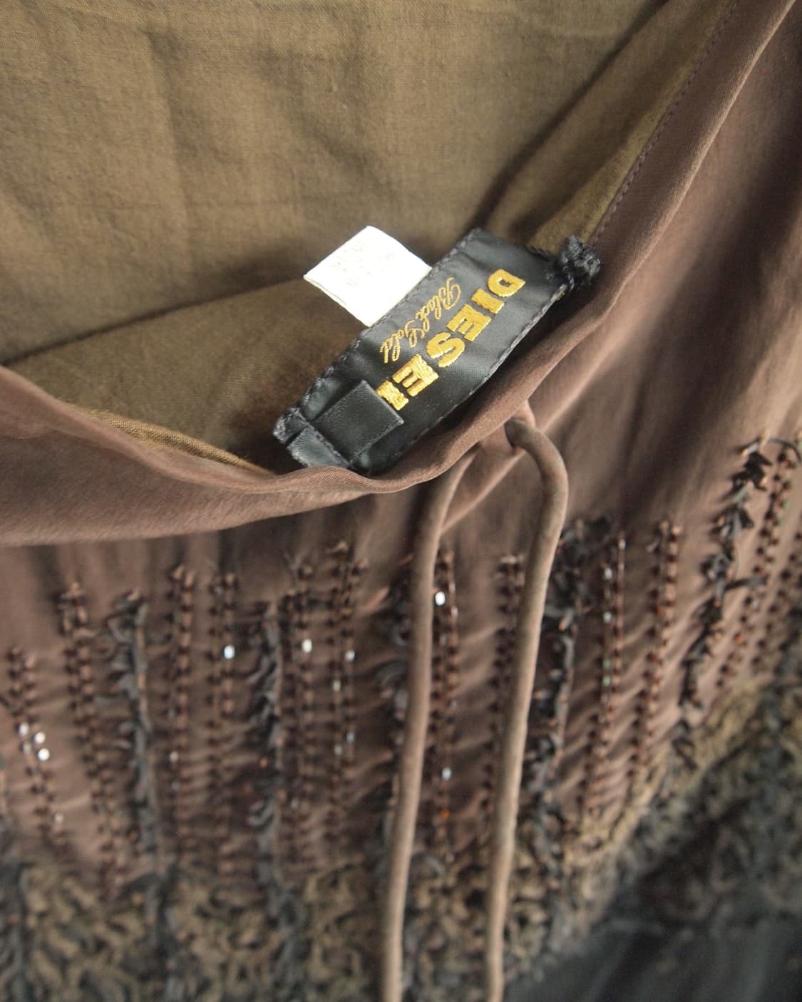 new* 디젤 블랙 골드 백스트링 그라데이션 미니스커트 상품이미지6