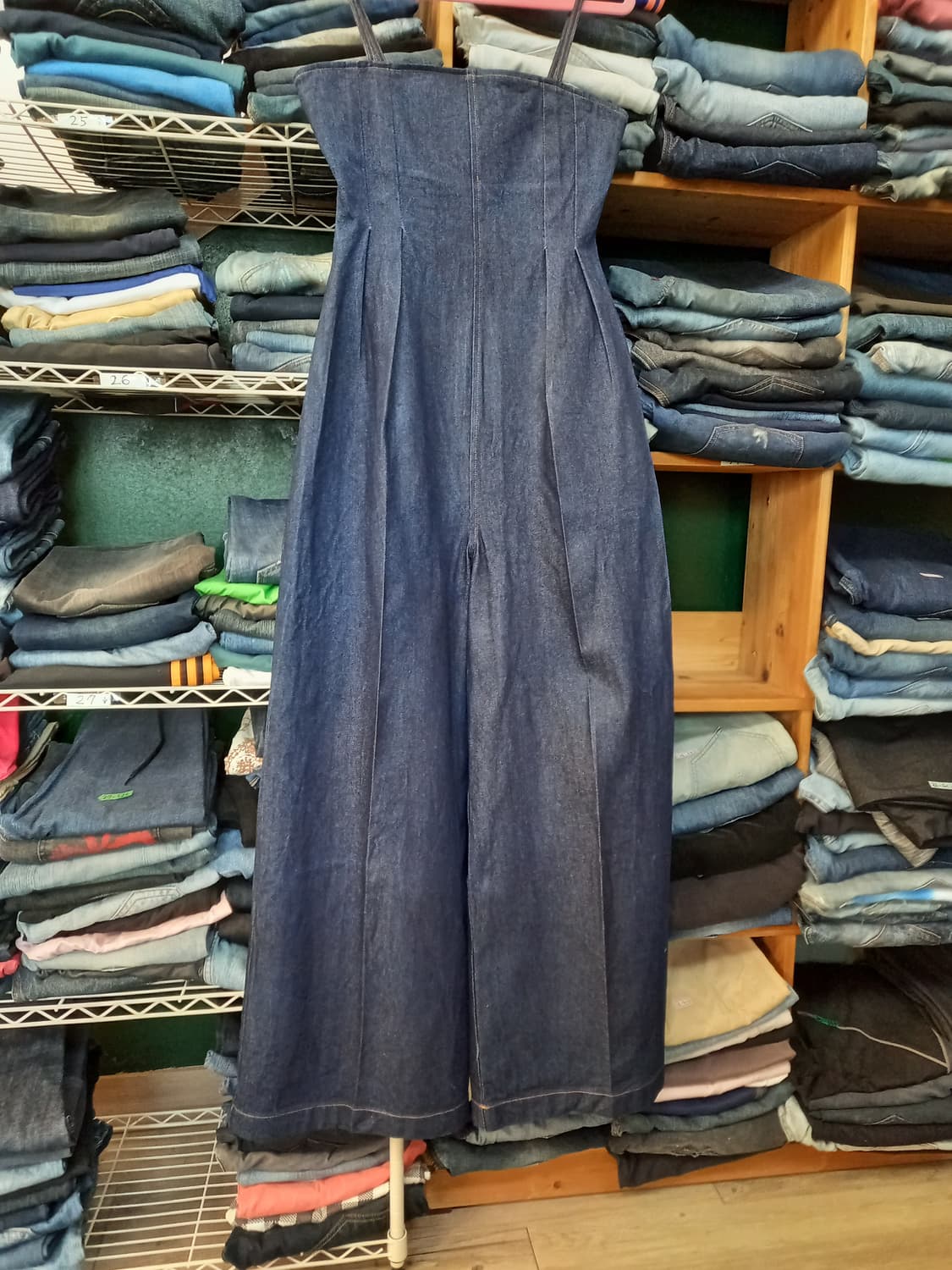 28(S) 새상품 TOPDRESSING 멜빵 플레어데님 28-899 상품이미지1