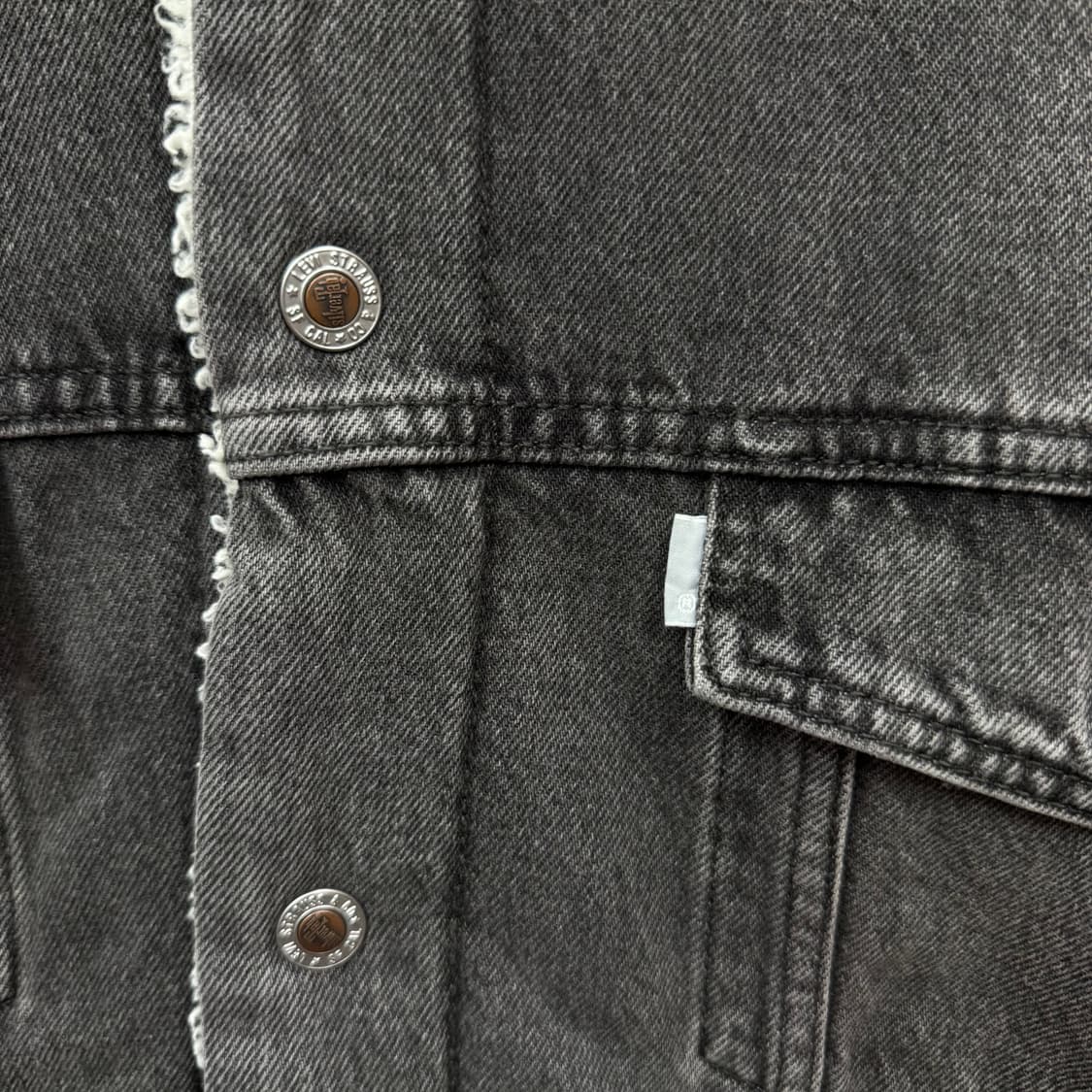 리바이스 타입 3 실버탭 쉐르파 흑청 데님 트러커 자켓 상품이미지5