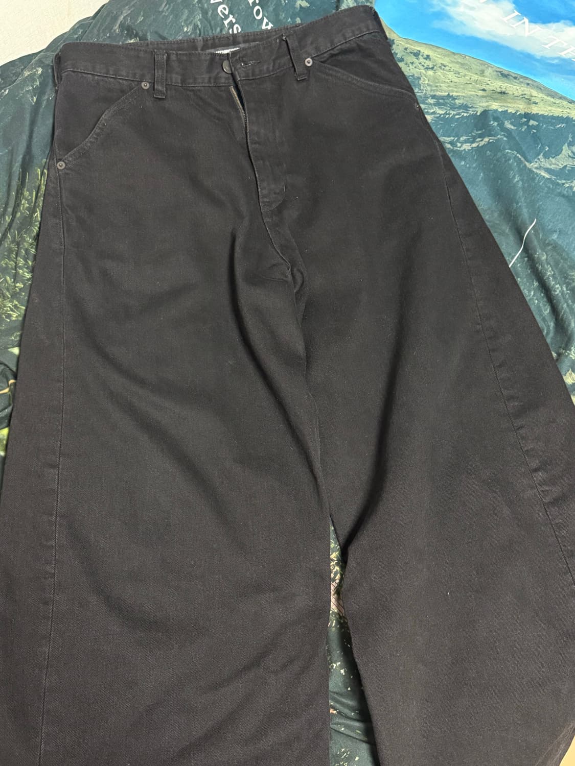 [3] 해칭룸 와이드커브진 제트블랙 상품이미지2