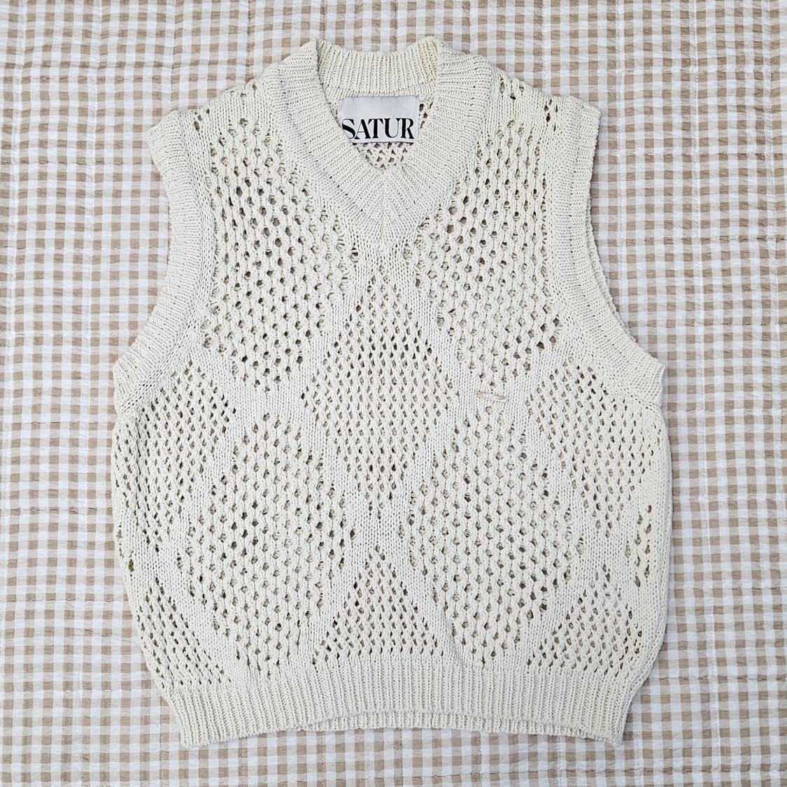 세터 펀칭 니트 조끼 남자100 상품이미지2