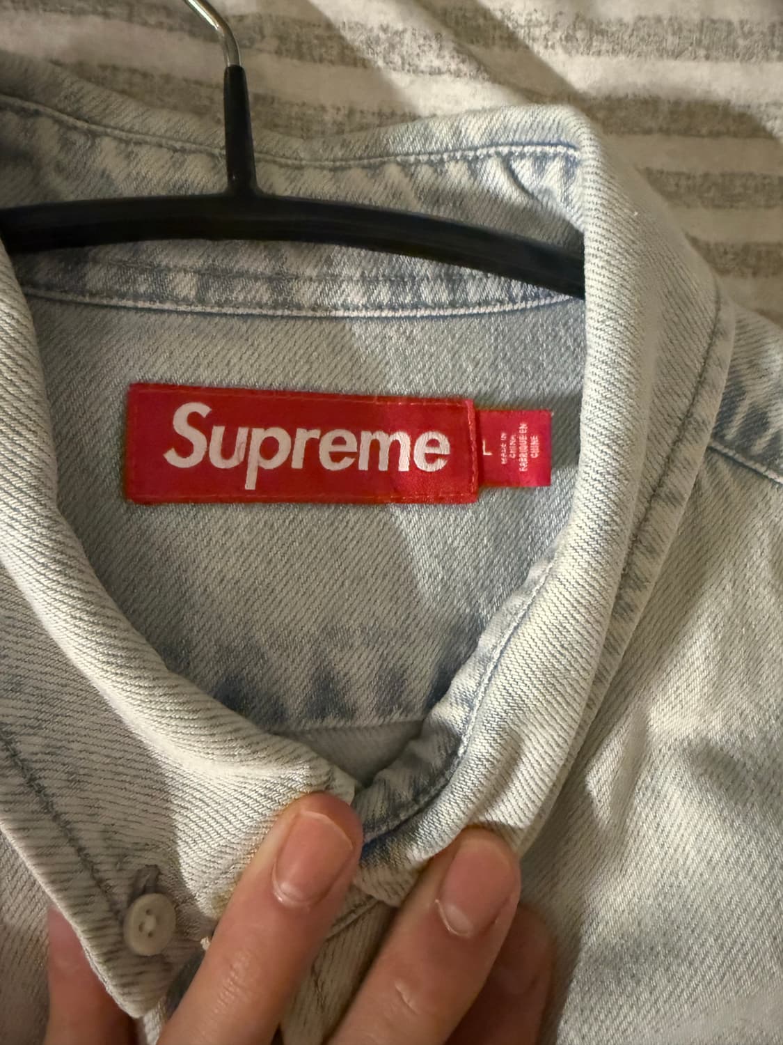 [L]슈프림 스몰 박스로고 데님셔츠 상품이미지3