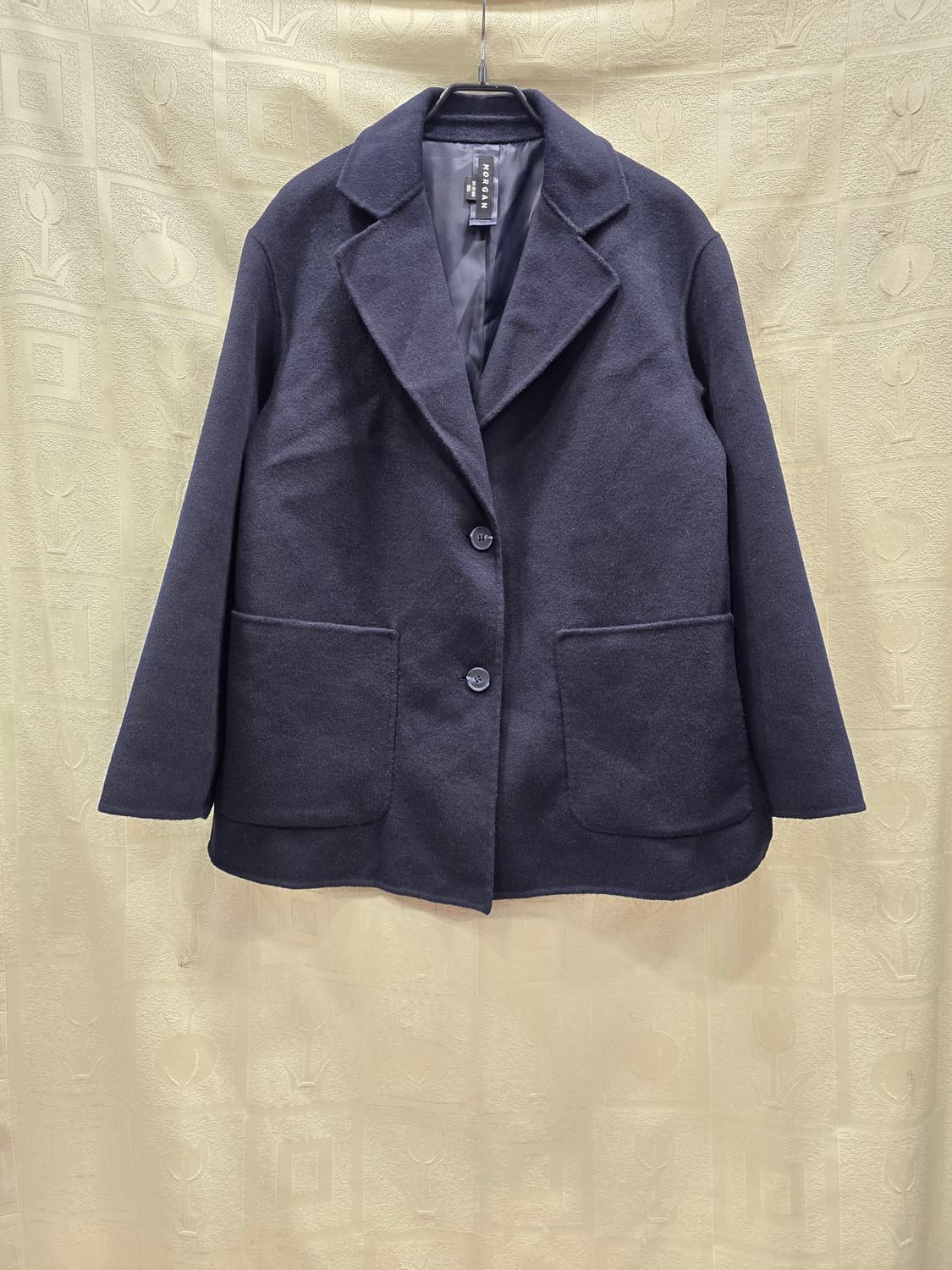 모르간 핸드메이드 네이비 숏 코트 55~66 상품이미지1