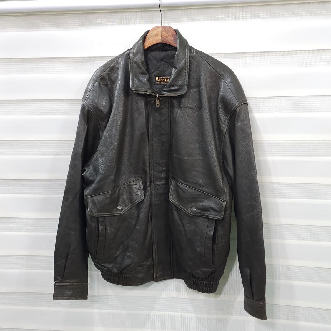 90s Wind Armor 사슴가죽 집업자켓- XL 상품이미지1