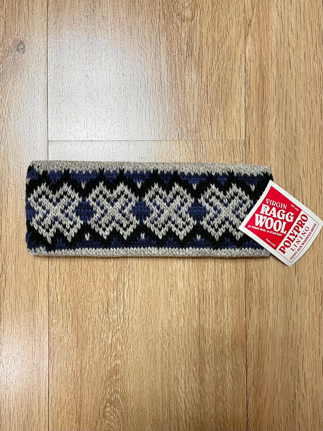 택포) 90s Made USA 빈티지 패턴 울 니트 헤드밴드 헤어밴드 상품이미지1