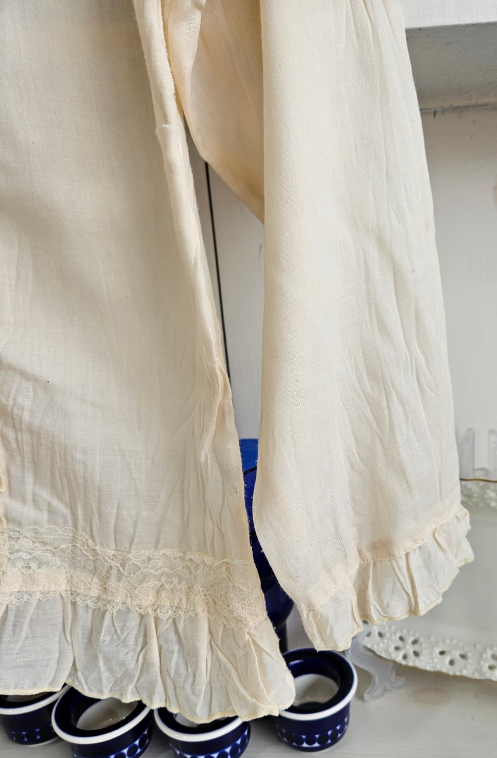 크림 레이스 프릴 블라우스 상품이미지5