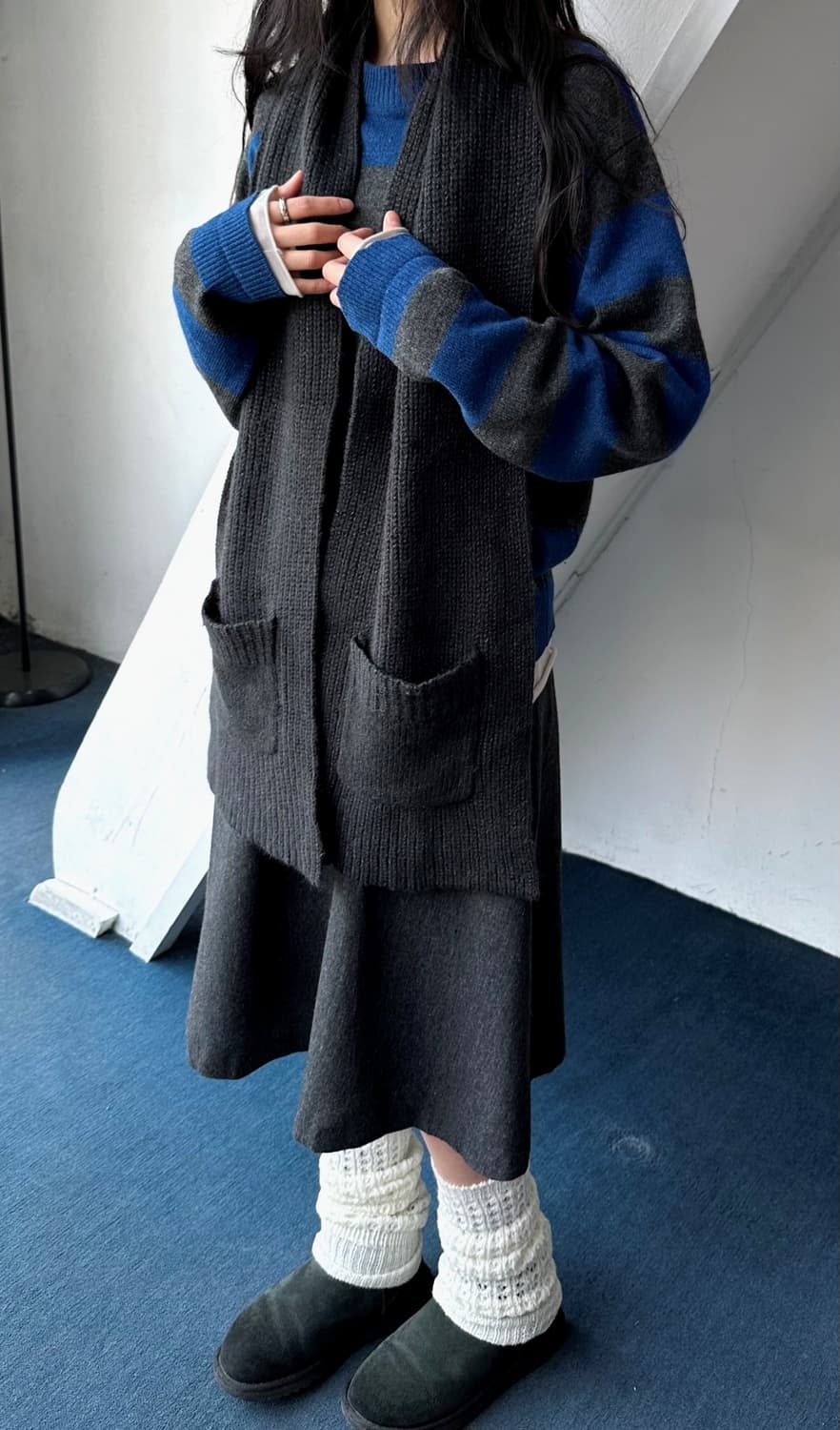 Design pocket knit muffler 상품이미지3