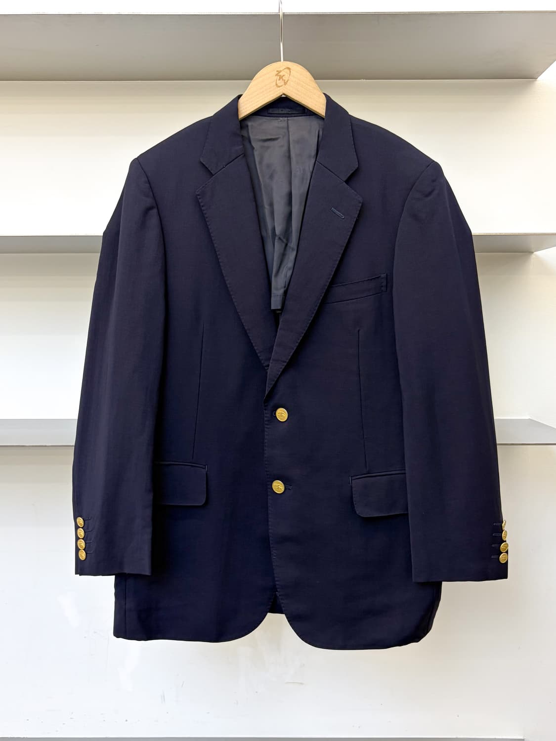 버버리 90s 골드 플레이트 버튼 블레이저 상품이미지1